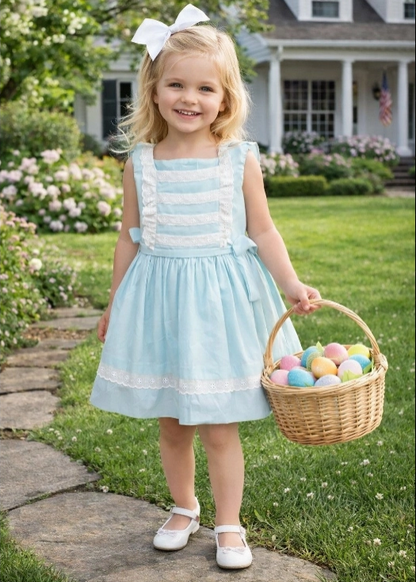 Classic Mint Lace Ruffle Dress