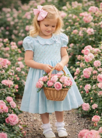 Classic Mint Smocked Dress