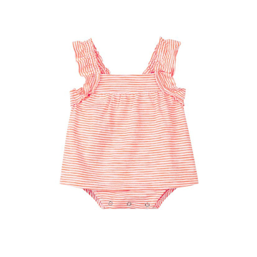 Maggie Onesie Dress - Red Stripe