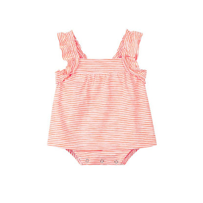 Maggie Onesie Dress - Red Stripe