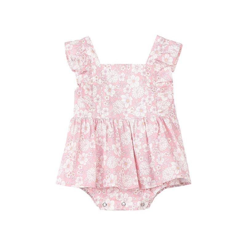 Casey Onesie Dress - Pink Floral