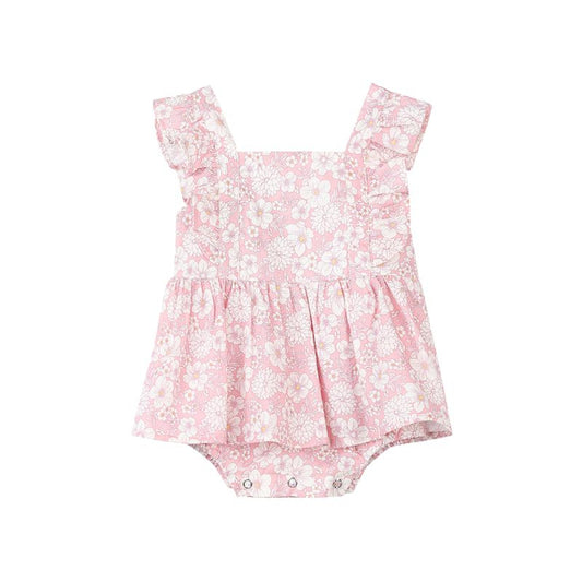 Casey Onesie Dress - Pink Floral