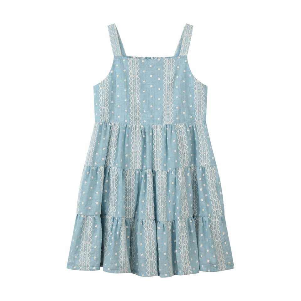 Tess Dress - Blue Emb.