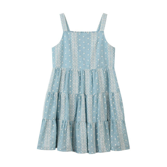 Tess Dress - Blue Emb.