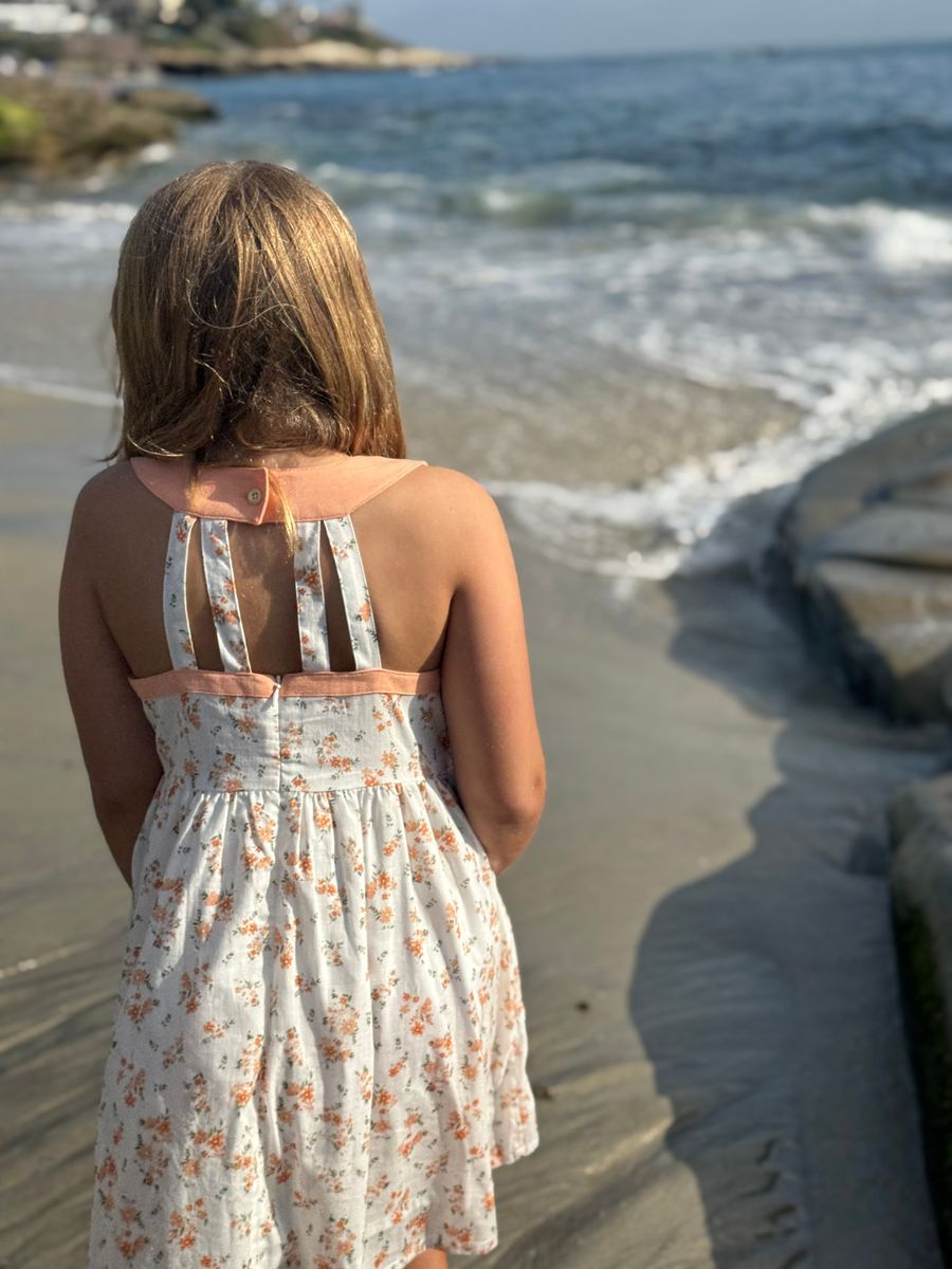 Adele Dress - Orange Floral