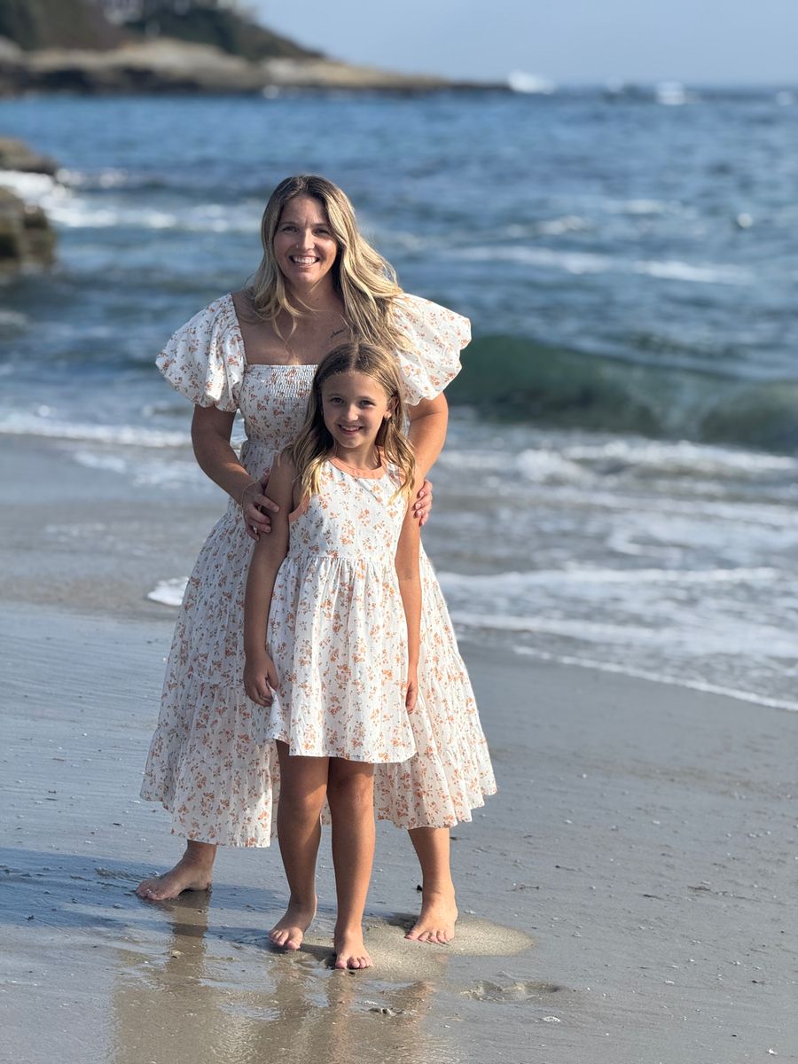Beth Dress - Orange Floral