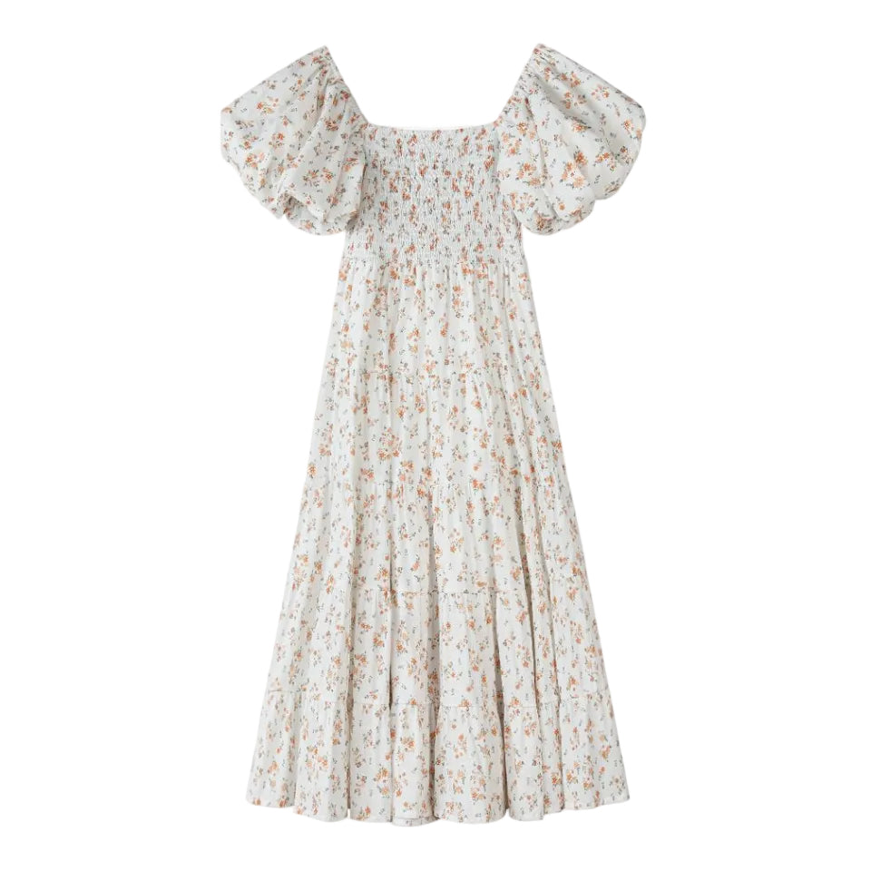 Beth Dress - Orange Floral