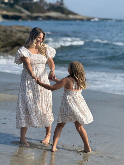 Beth Dress - Orange Floral