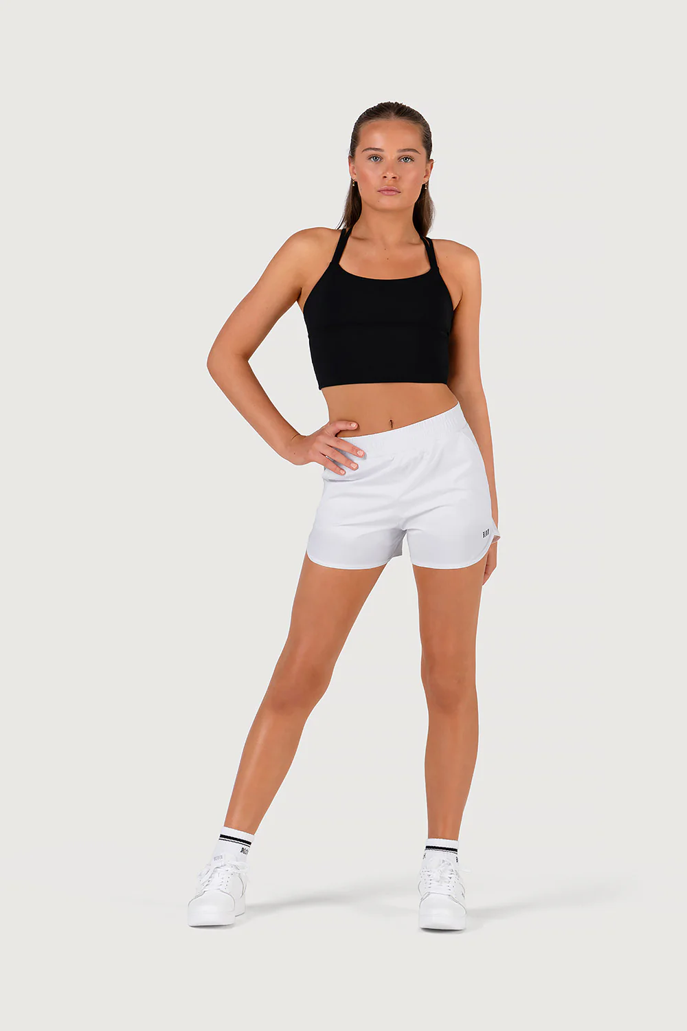 Double Strap Crop - Black