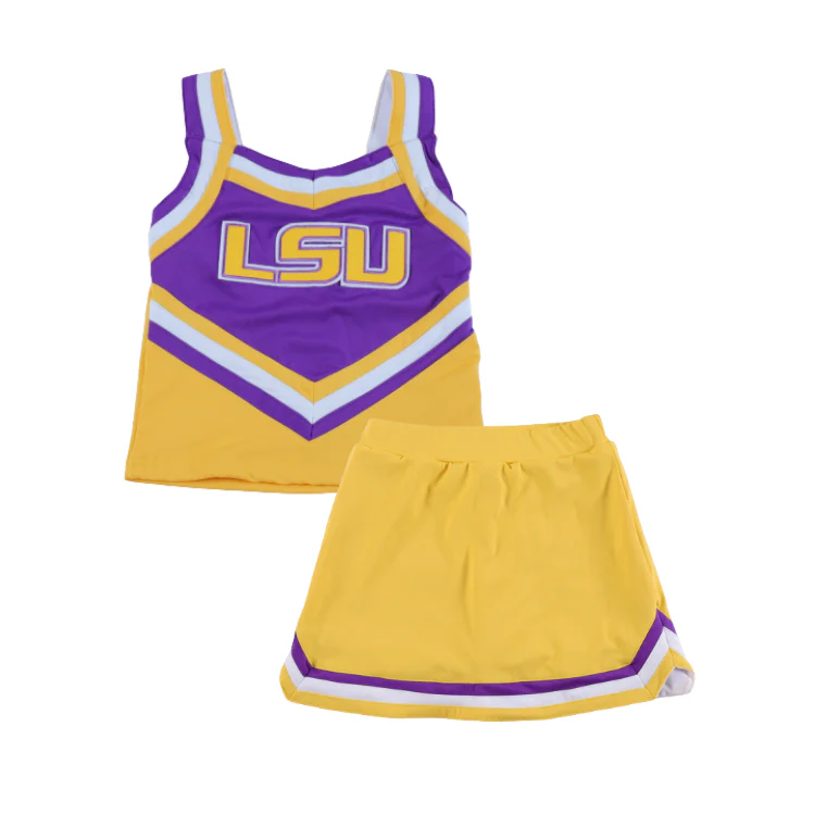 Purple & Gold Cheerleader Set