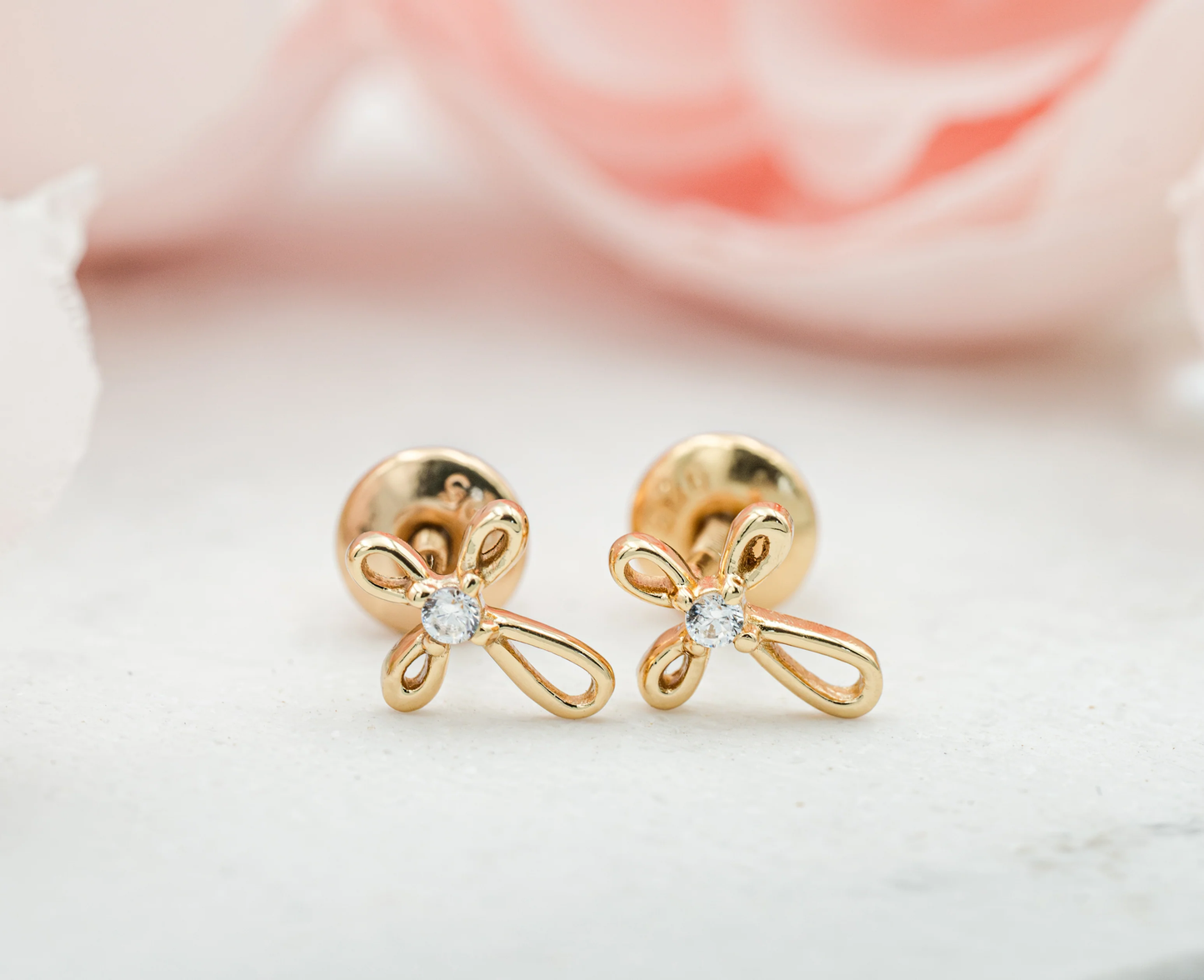 Cross Infinity Earrings - Gold