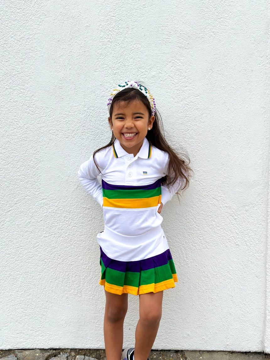 Pleated Skort - Mardi Gras