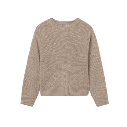 Metallic Knit Sweater - Sesame