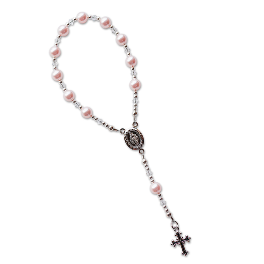 Sterling Silver Pink Rosary