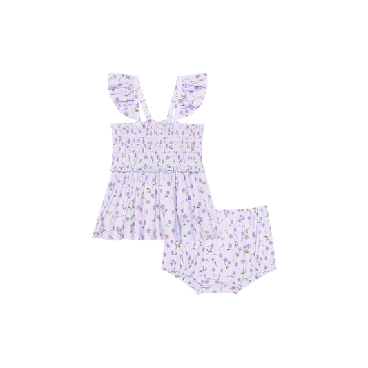 Jeanette Smocked Babydoll Bloomer Set