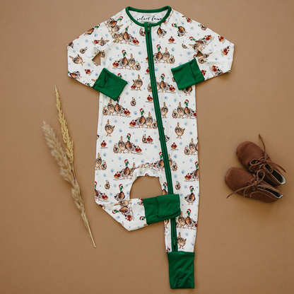 Bamboo Zip PJ - Merry Mallards