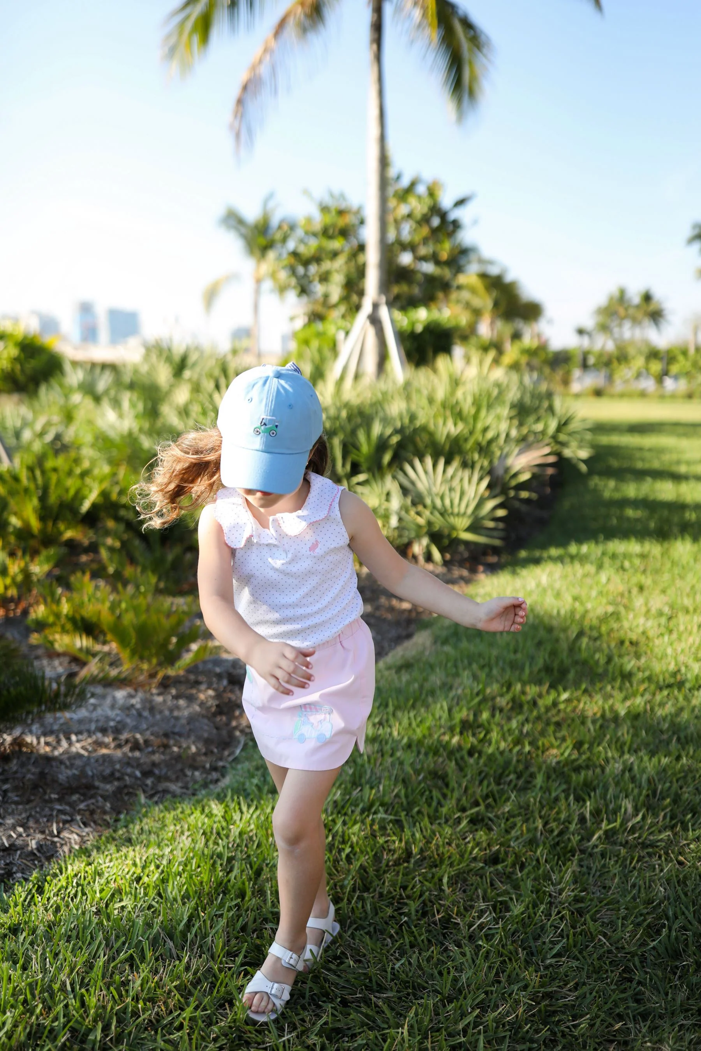 Blue Golfcart Girl's Hat