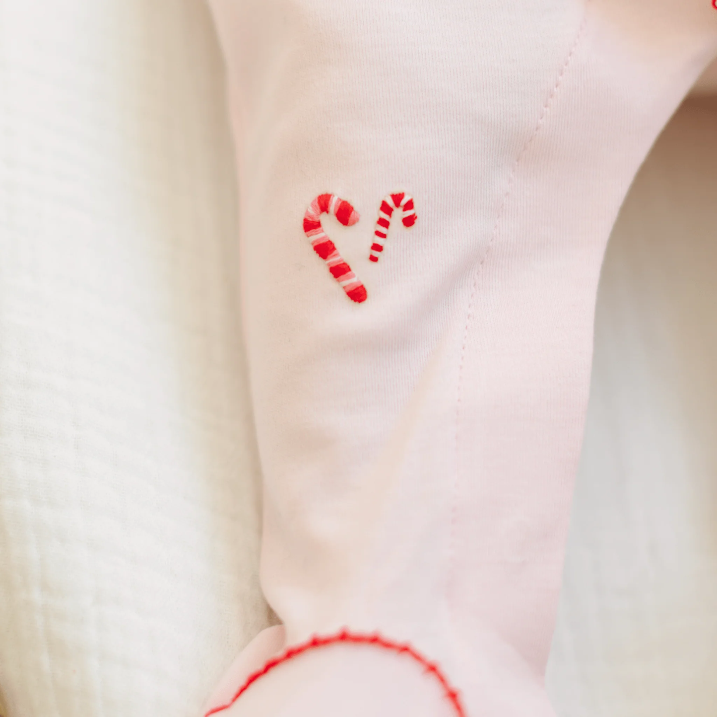 Candy Cane Lane Emb. Footie