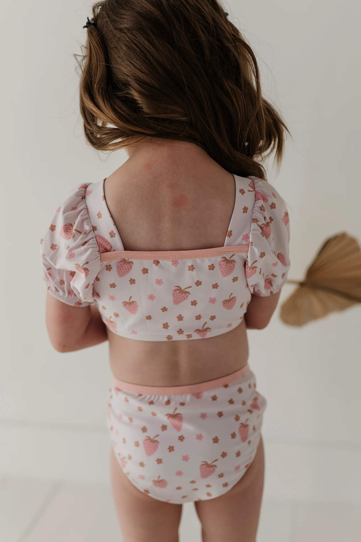 Strawberries - Puff Sleeve Swimsuit