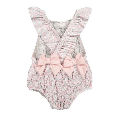 Pink Ditsy Floral Frill Swimsuit