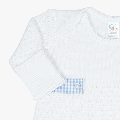 LS Gown W Gingham Tabs - 115GHM