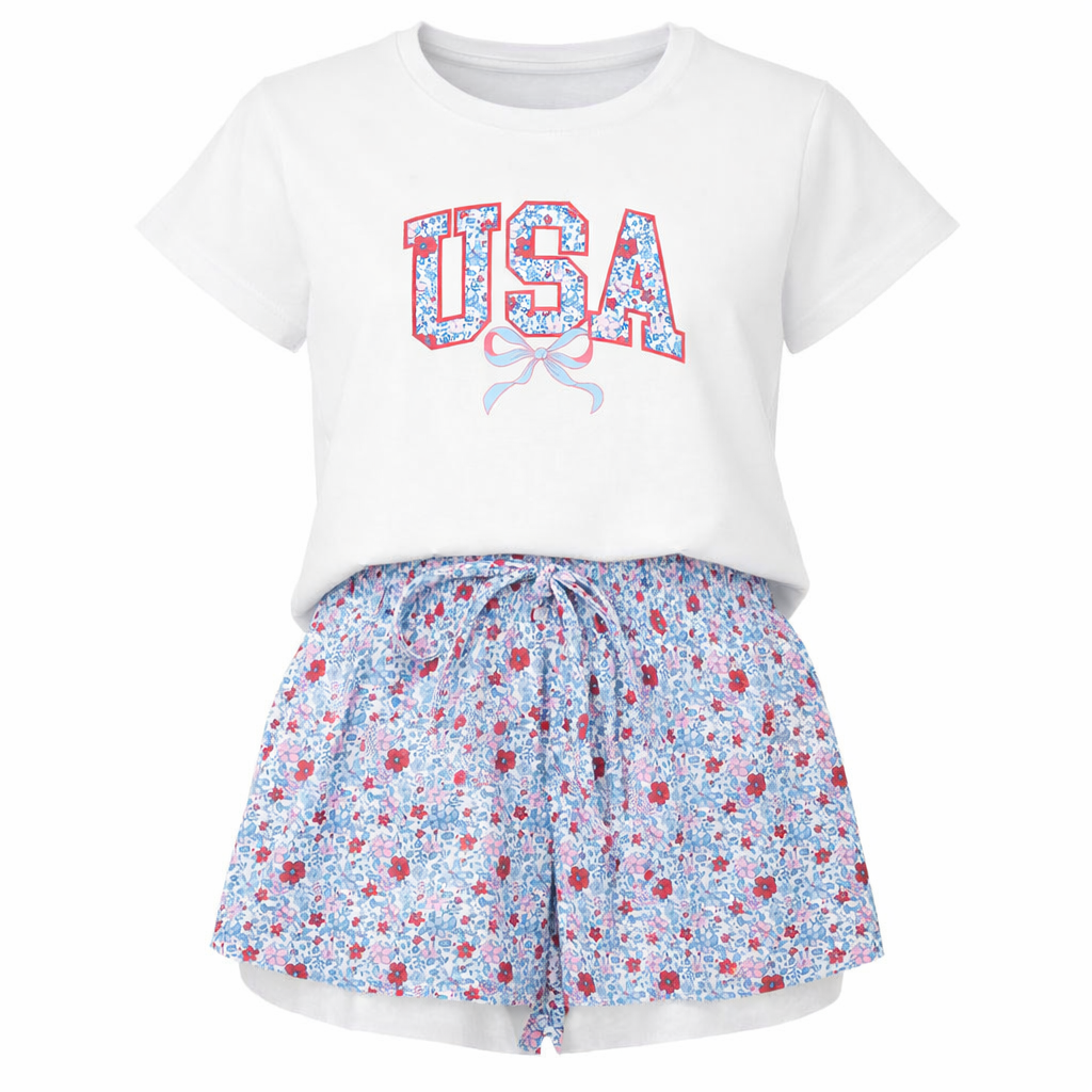 American Floral USA White Boxy