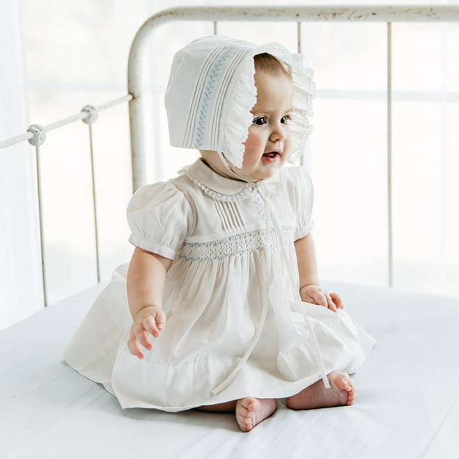 Vintage Smocked Dress - Ivory