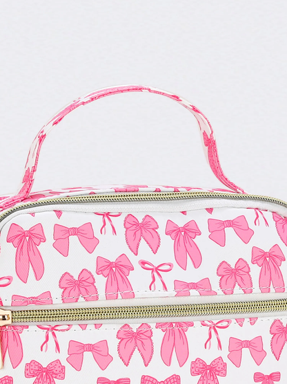 Bow Print Canvas Lunch Bag