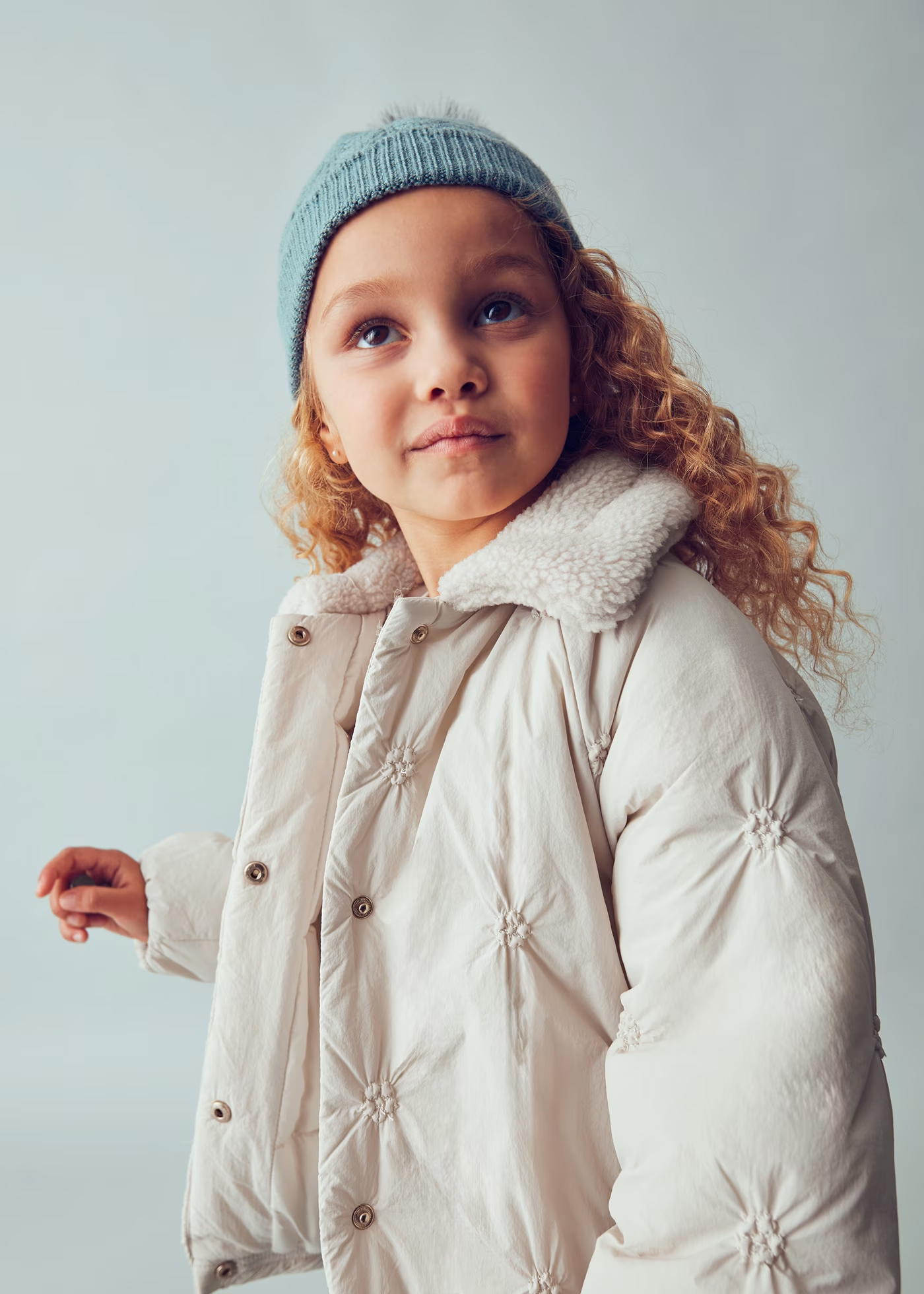 Padded Puffer Jacket - Sand