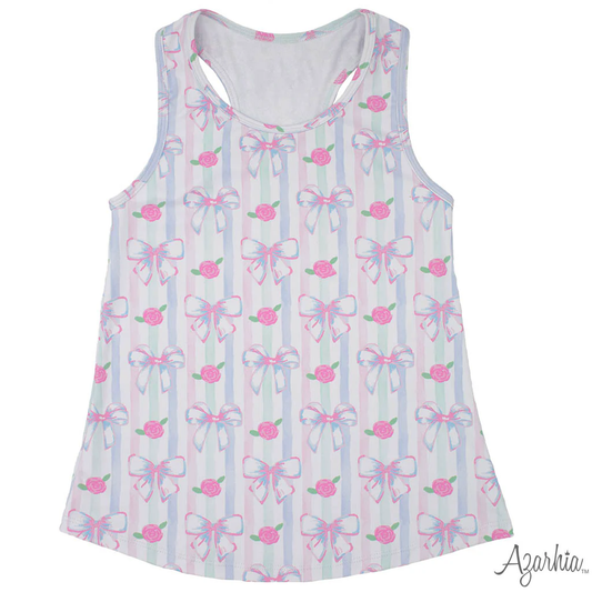 Racerback Tank - Watercolor Bows