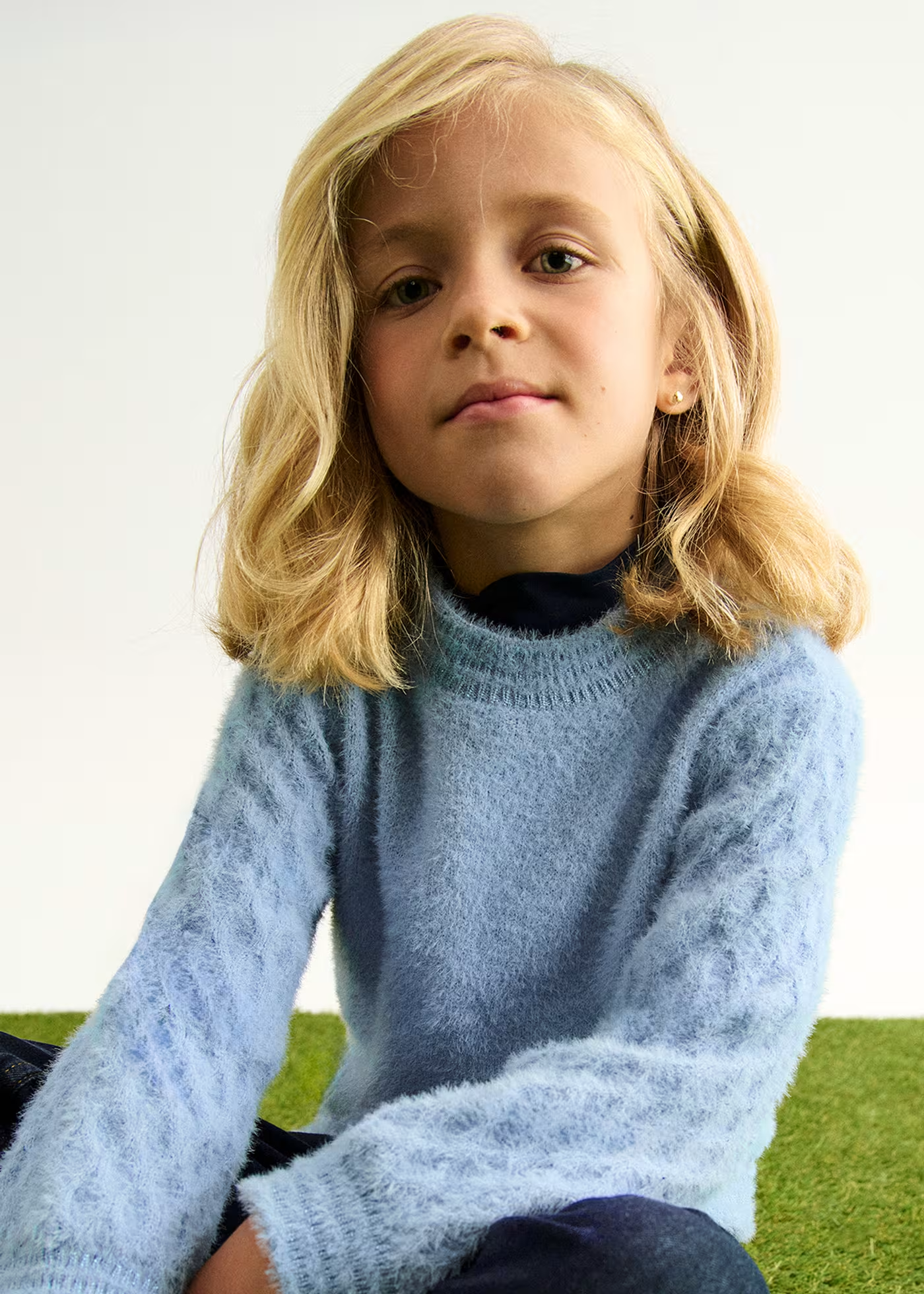 Fuzzy Sweater - Sky Blue