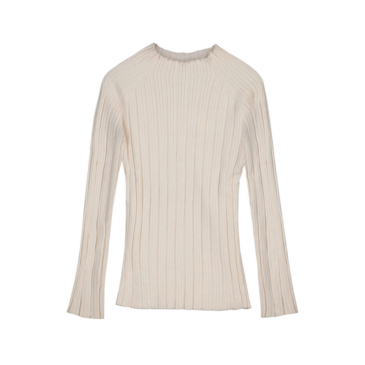 Mock Neck Sweater - Ecru