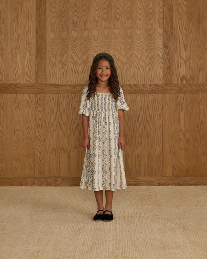 Della Dress - Green Vines