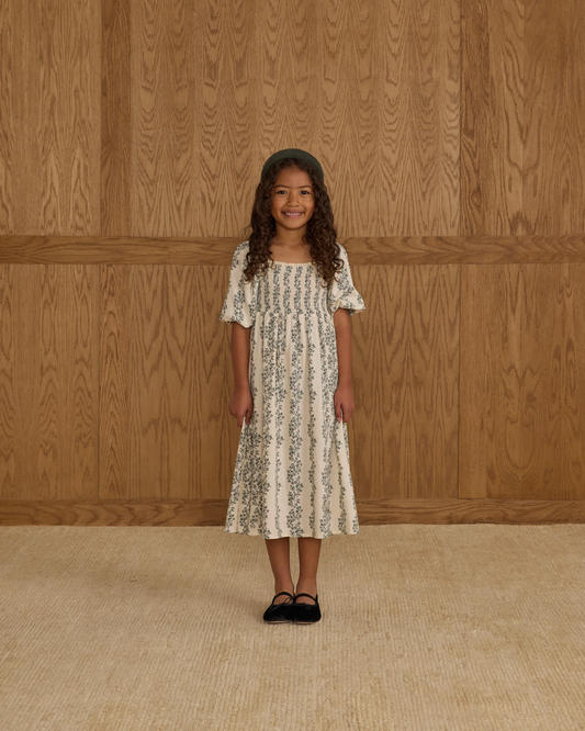 Della Dress - Green Vines