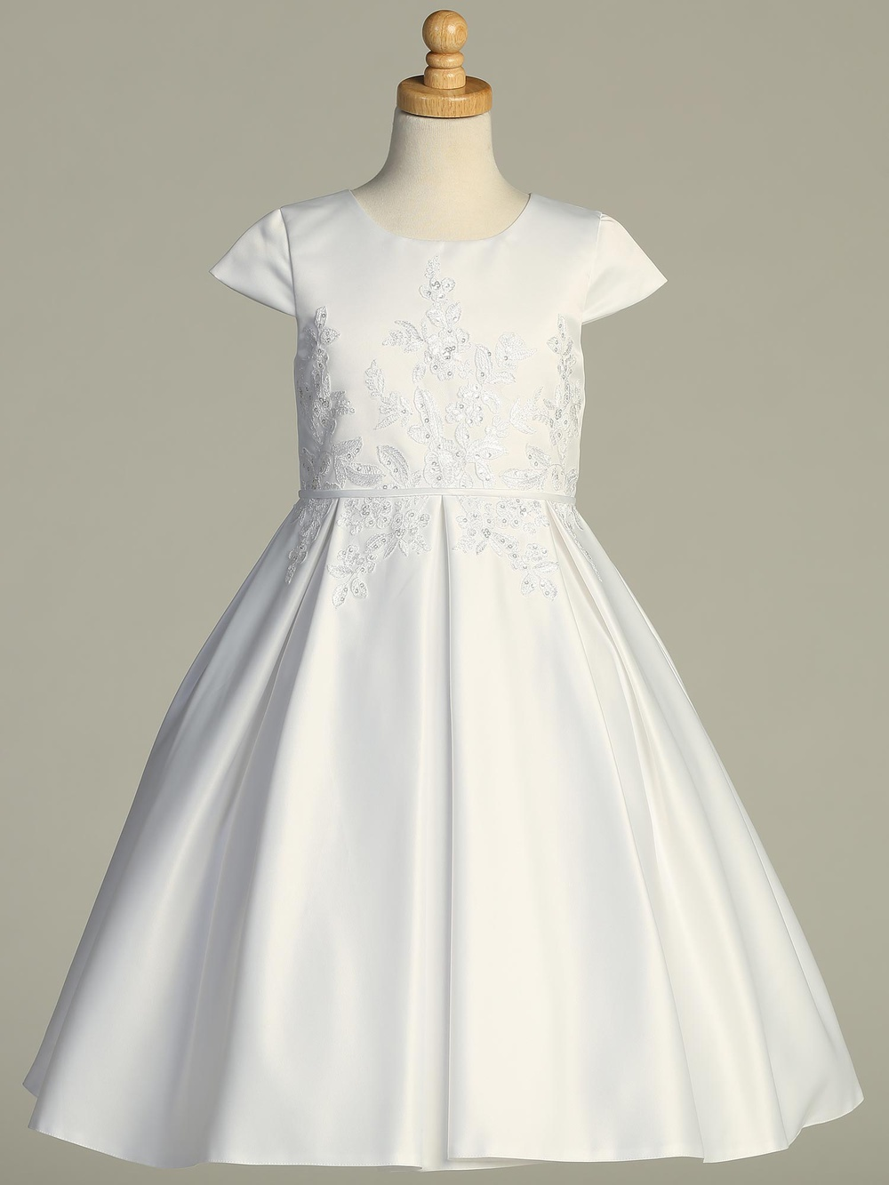 Satin Emb. Tulle Dress