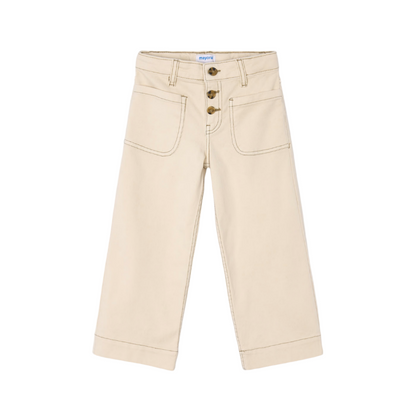 Girls Twill Pants - Almond