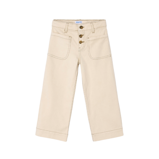 Girls Twill Pants - Almond