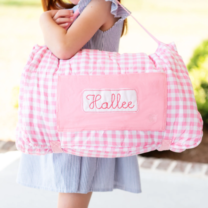 Pink Gingham Nap Mat