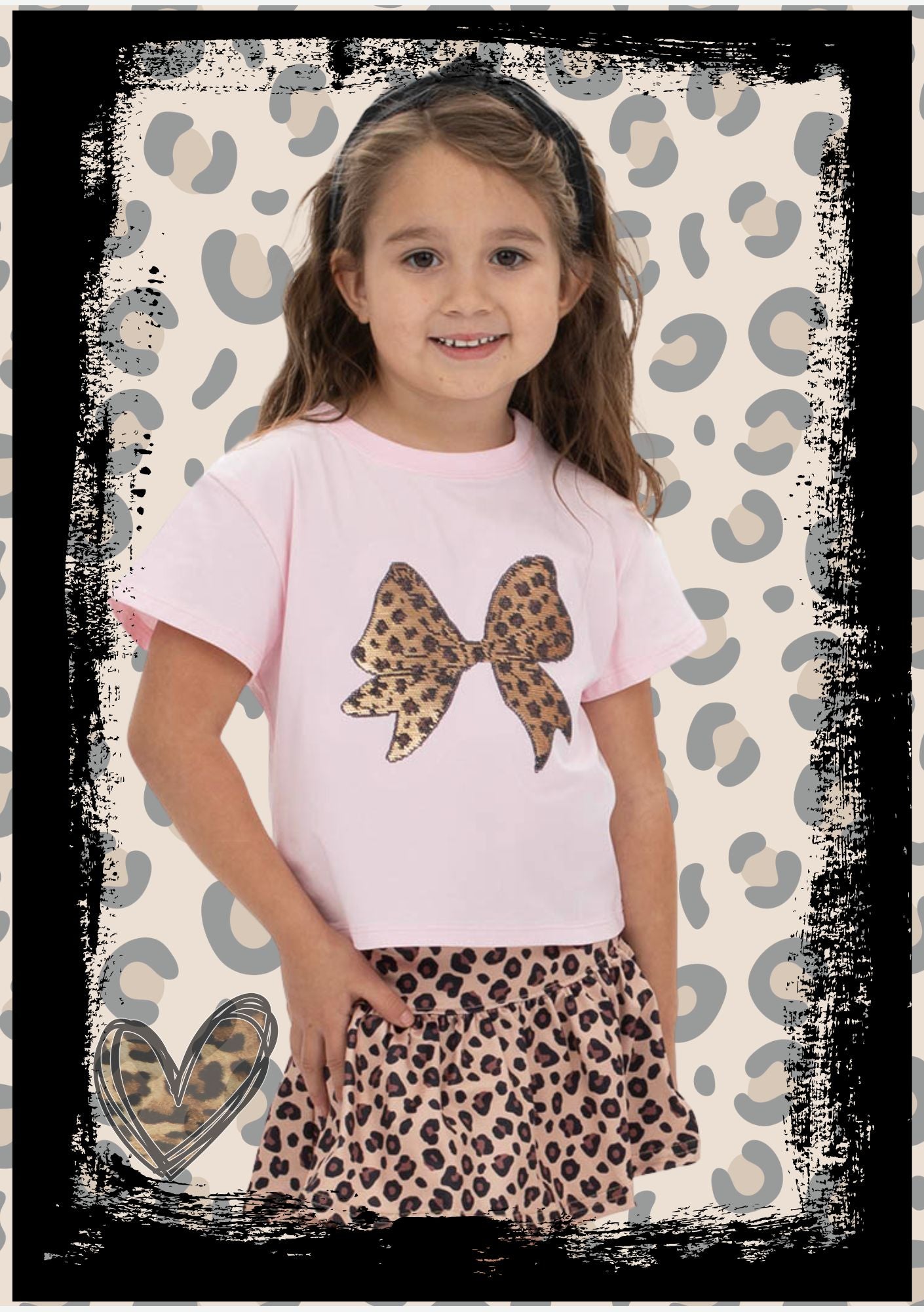 Leopard Bow Sequin Tee