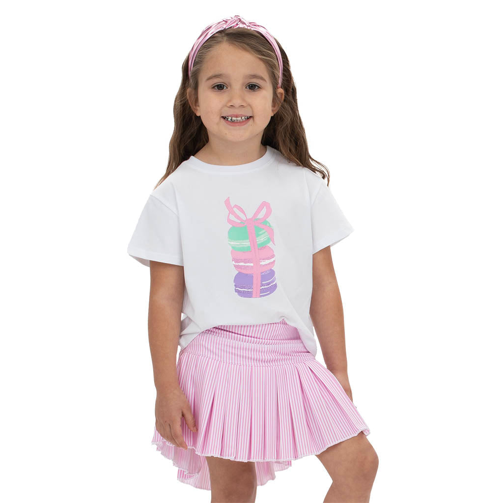 Mini Pleated Skort - Pink Stripe
