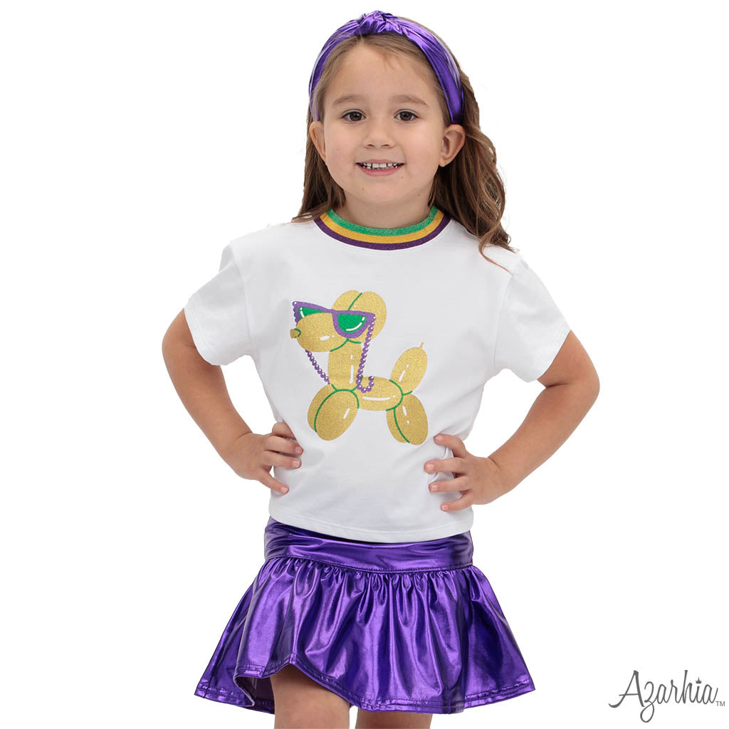 Mardi Gras Balloon Dog Tee