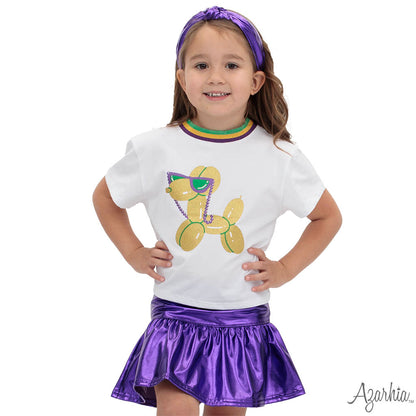 Mardi Gras Balloon Dog Tee