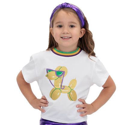 Mardi Gras Balloon Dog Tee