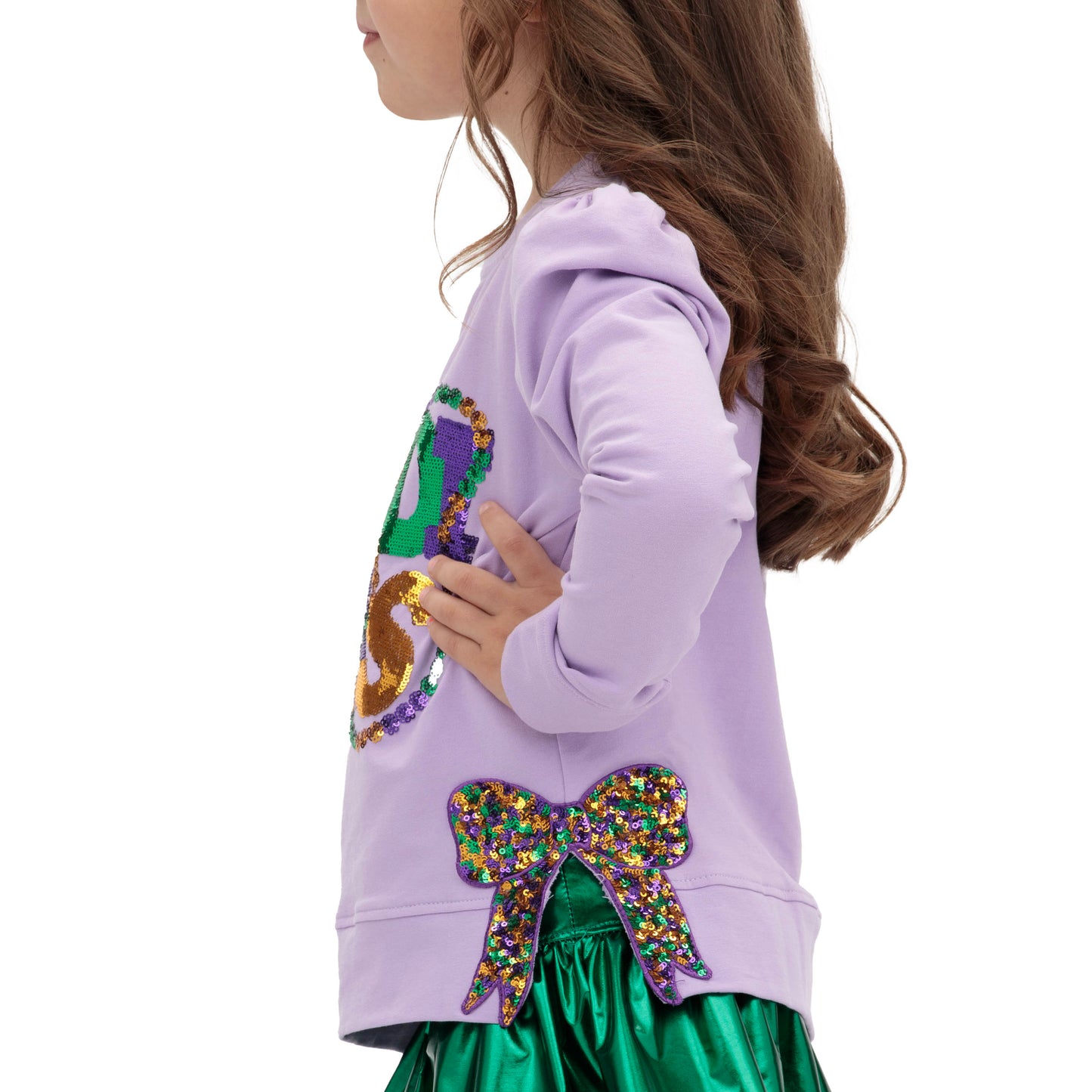 Mardi Gras Beads & Bow Top