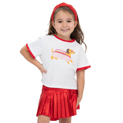 Glitter Valentine Hot Dog Tee