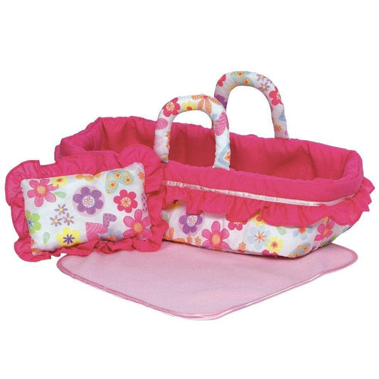 Snuggle Baby Doll Bed - Pink Flower Power