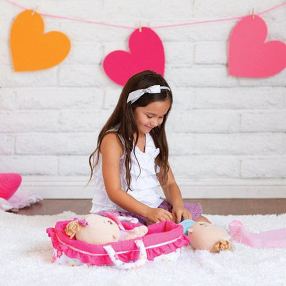 Snuggle Baby Doll Bed - Pink Flower Power