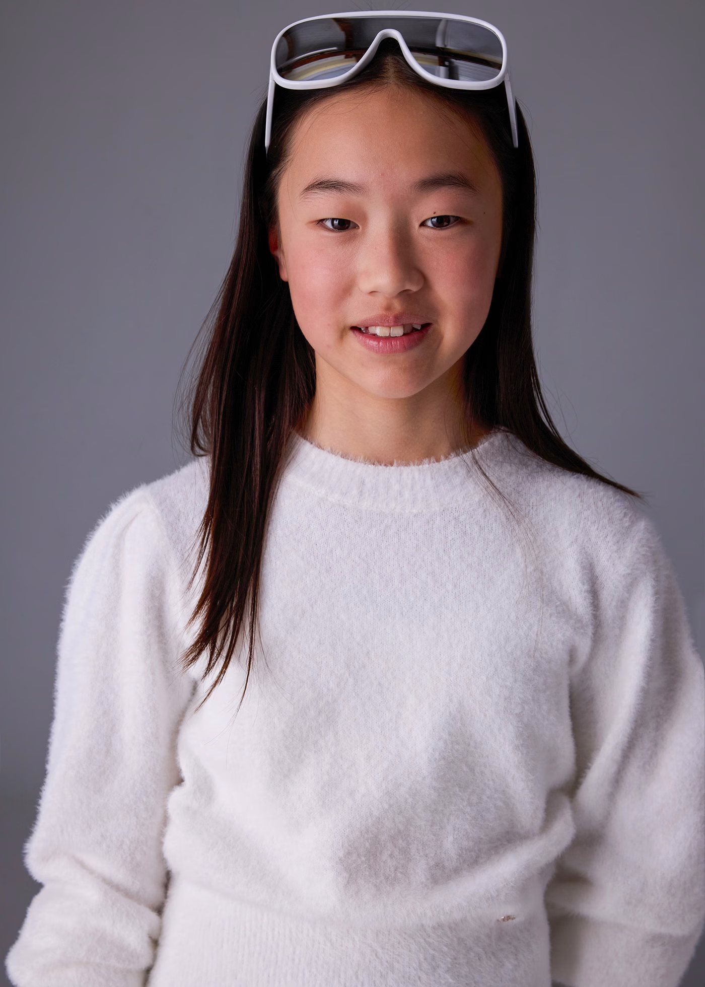 Faux Fur Sweater - White