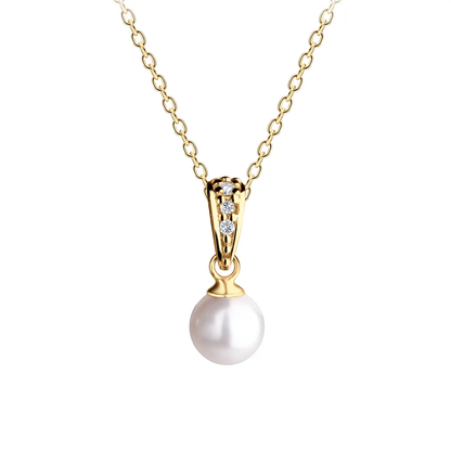 White Pearl Pendant Necklace