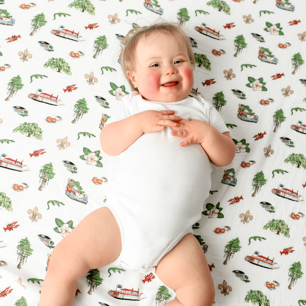 Louisiana Baby Swaddle Blanket